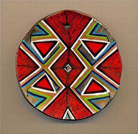 Arte no Cyro: ARTE INDÍGENA Painted Ceramic Plates, Ceramic Painting, Ceramic Art, Wall Painting ...