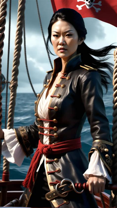 Ching Shih Pirate Queen Commands the Red Flag Fleet from the Helm | MUSE AI