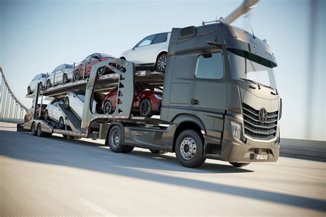 Semi-truck with car carrier trailer 3D model | CGTrader