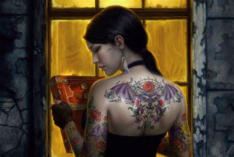 Wallpaper : 1920x1293 px, back, book, girl, tattoos, Turn 1920x1293 - 4kWallpaper - 1856443 - HD ...
