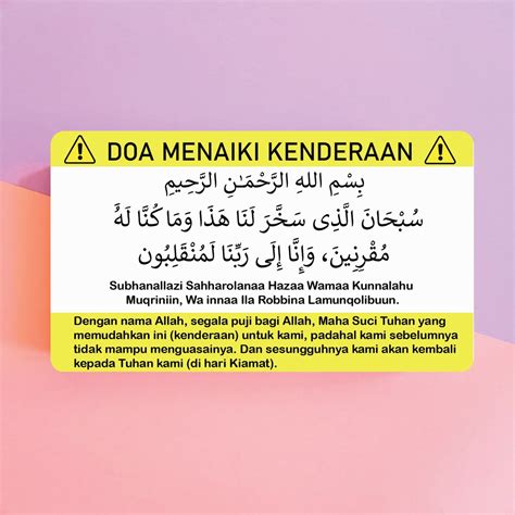 Doa Naik Kenderaan Kereta Motor Sticker Mini | Shopee Malaysia