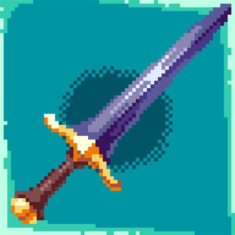 [OC] [CC] Pixel sword 64x64 : r/PixelArt