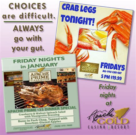 Fridays in January at Apache Gold Casino & Resort. | Special dinner ...