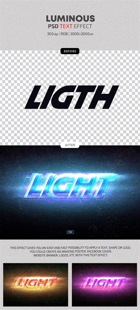 Luminous - Photoshop Text Effects » AVAXGFX