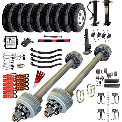 TK Trailer Parts Kit for 24K Dual Tandem Flatbed Trailer Blueprint 5232 — 32ft.L x 8 1/2ft.W ...