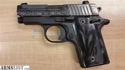 ARMSLIST - For Sale: Sig Sauer P238 Engraved, Black Pearl Grips, 380ACP