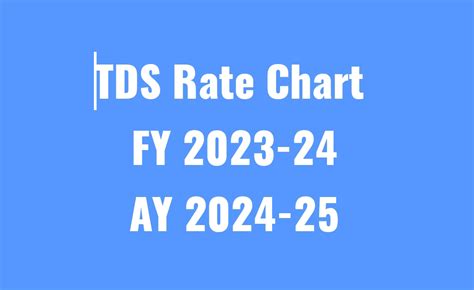 TDS RATE CHART FY 2023-24, AY 2024-25