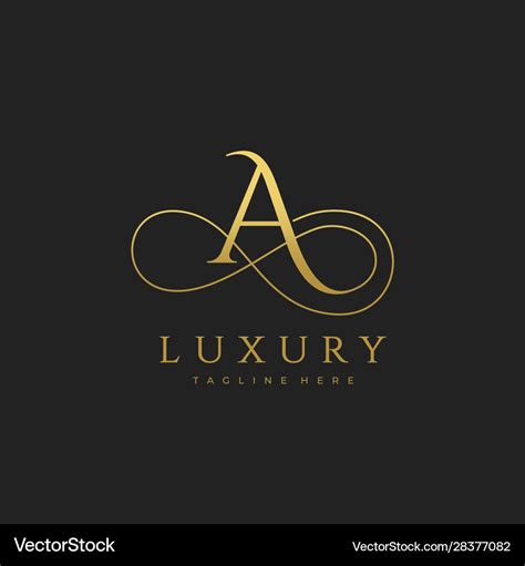A luxury letter logo design Royalty Free Vector Image