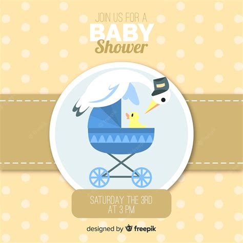 Free Vector | Cute baby shower template with chicken