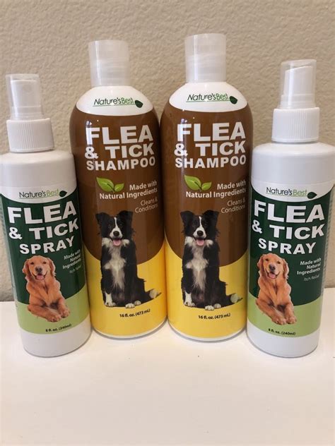 Nature's Best Flea & Tick Dog Cat 2 Shampoo 16 Oz & 2 Spray 8 Oz Natural Remedy | eBay | Flea ...