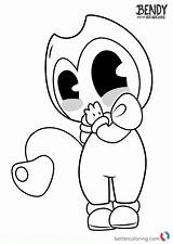 Bendy And The Ink Machine Coloring Pages Baby  Free Printable sketch template