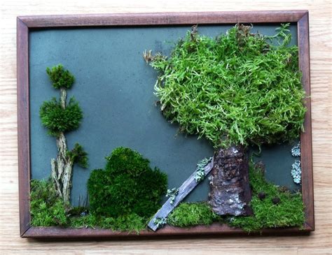 Moss painting | Recycled art projects, Diy tags, Recycled art