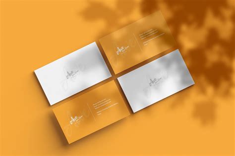 Free Business Card PSD Mockup With Shadow Overlay | Mockupnest