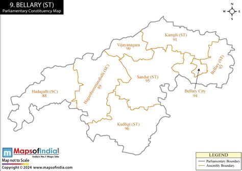 Bellary Election Result 2024 - Parliamentary Constituency Map and Winning MP