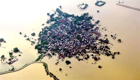 Aerial view of flood affected districts of Bihar