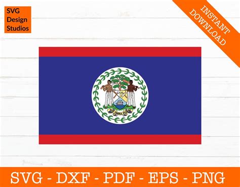 Belize Svg, Belize Flag Svg Clipart, Belize Design Cut File PNG DXF ...