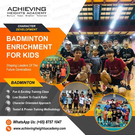 Quality Kids Badminton Training Lessons For Beginners (Enrichment Classes) #1 – Achieving ...