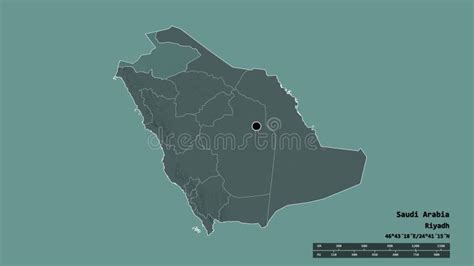 Location Map of Al Jawf Region Stock Vector - Illustration of contour ...