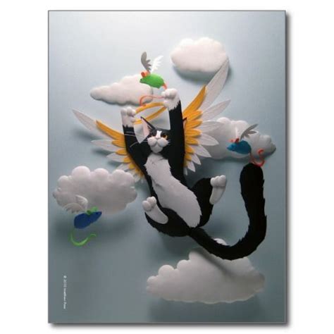 Cat Heaven Postcard | Zazzle | Paper art, Paper art craft, Origami art