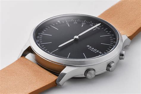 The Skagen Jorn Connected Leather Hybrid Smartwatch