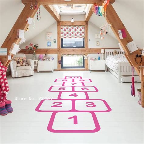 Hopscotch Vinyl Floor Sticker For Kids Room Removable Home Decoration ...