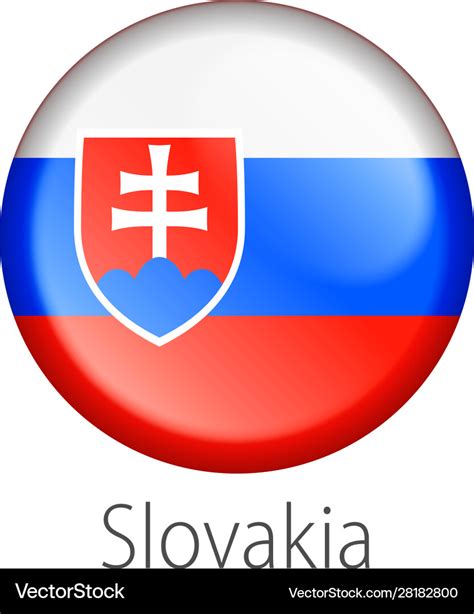 Slovakia round button flag Royalty Free Vector Image