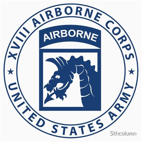 "XVIII Airborne Sky Dragons" Stickers by 5thcolumn | Redbubble