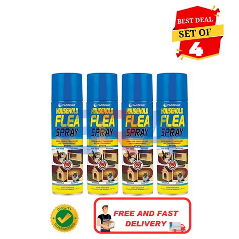 4 X 200ML FLEA KILLER SPRAY AEROSOL ANIMAL DOG CAT PET BED FOR HOME FLEA CARE | eBay