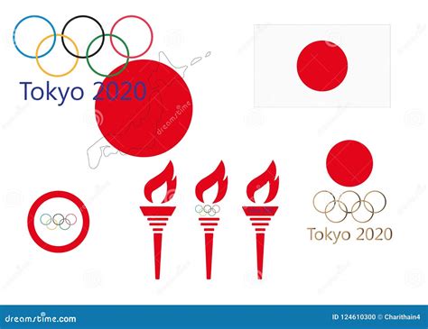 Olympic 2020 stock vector. Illustration of japan, 2020 - 124610300