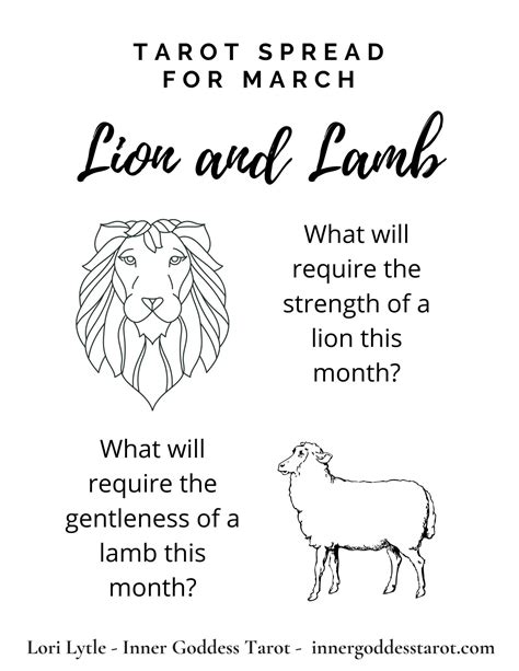 March comes in like a LION, will it go out like a Lamb? The Tarot will tell. | Inner Goddess ...