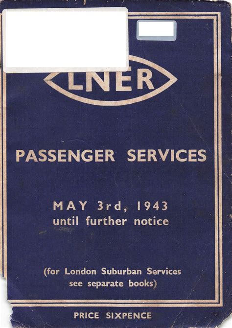 London & North Eastern Railway 1943-05 [Great Britain] – Timetable World