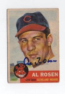 Al Rosen 1953 Topps autographed auto signed card Cleveland Indians | eBay