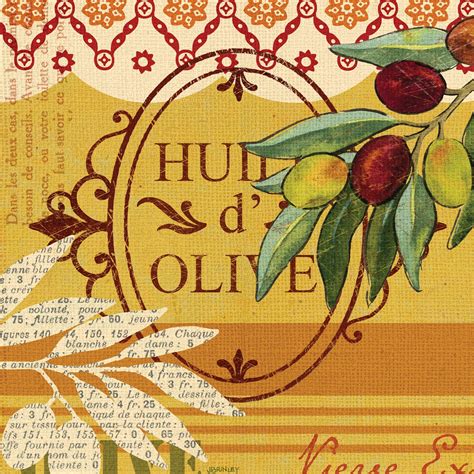 Olive Presse Huile by Jennifer Brinley 4 Piece Graphic Art on Wrapped Canvas Set Wine Kitchen ...