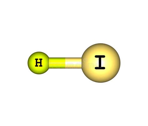 Hydrogen Iodide (HI) Molecular Structure on White Background Stock Illustration - Illustration ...