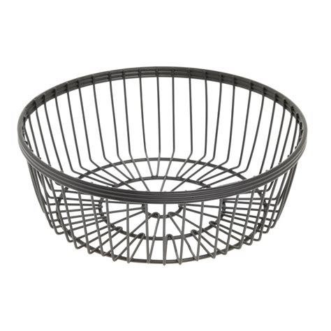 American Metalcraft Round Black Wire Basket - 8 Dia x 2 3/4H