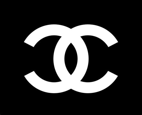 Chanel Brand Clothes Logo Symbol White Design Fashion Vector Illustration With Black Background ...