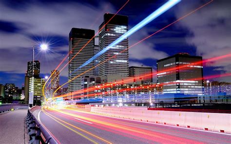 Time lapse photography of vehicles on road at nighttime, long exposure, light trails, cityscape ...