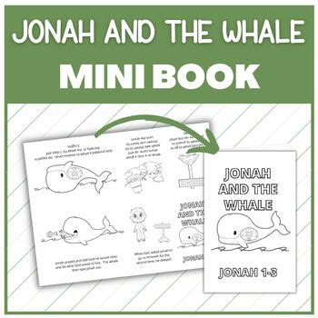 Jonah and the Whale Mini Book, Bible Story Activity, 1 page folding ...