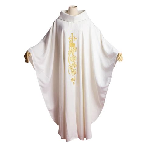 Chasuble Catholic White Church Lamb Embroidered Priest Vestments on ...