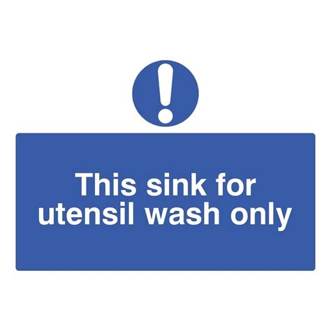 This Sink For Utensil Wash Only Sign | Catering Signs