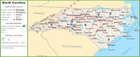 North Carolina State Maps Cool Map North Carolina Highways for ...