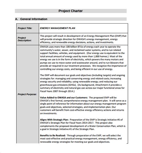 Project Charter Examples Documents