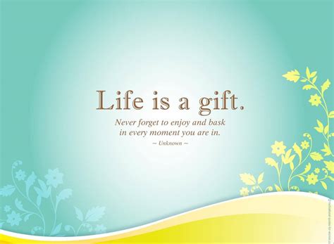 Download Life Is A Gift Quote Wallpaper | Wallpapers.com