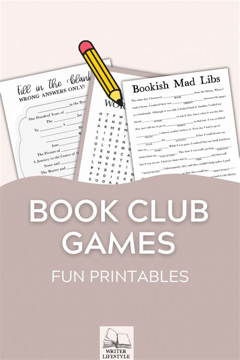 Fun printable party games for book clubs in 2024 | Book club activities, Book club books, Book ...