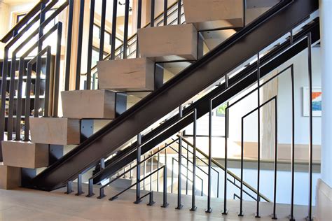 Modern Industrial Stairs - Compass Iron Works