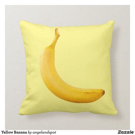 Yellow Banana Throw Pillow | Zazzle.com in 2020 | Homemade pillows ...