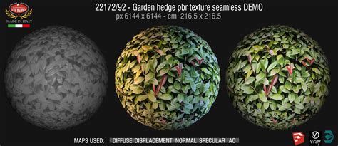 Garden hedge pbr texture seamless 22172