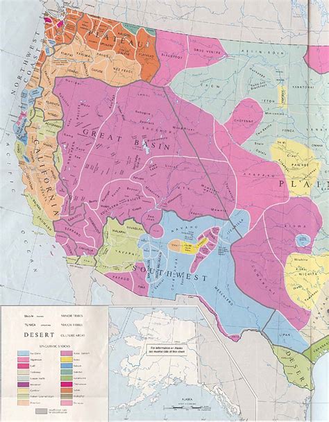 Early Native American Tribes in Western United States Historical Map ...