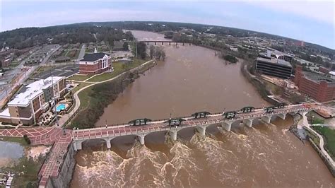 Columbus, Ga/Phenix city, AL Chattahoochee River 13th street rapids from flooding - YouTube