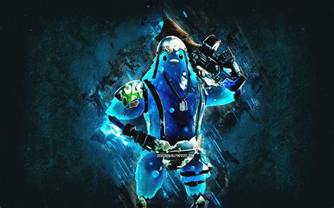 Download wallpapers Fortnite Slurpy Cluck Skin, Fortnite, main characters, blue stone background ...